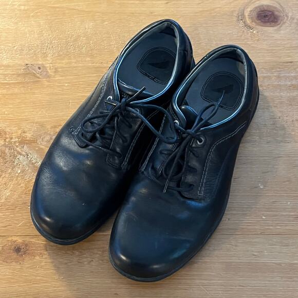 Red Wing Men’s Black Leather Work Shoes Size 10EE Wide Comfort Oxford Non-Slip - Picture 1 of 8
